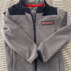 Vineyard Vines Blue and Gray Full-Zip Jacket